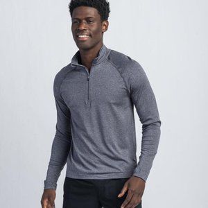 RHONE Men's Versatility 1/2 Zip Training Pullover | Large | dark grey heather
